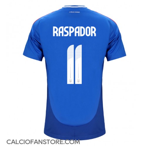 Maglia Calcio Italia Giacomo Raspadori #11 Prima Divisa Europei 2024 Manica Corta